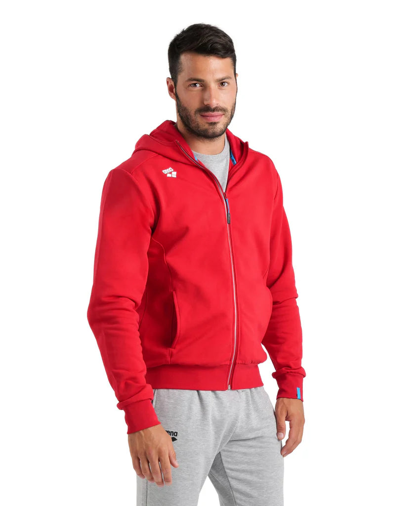 Arena Team Unisex Hooded Panel Jacket - Red