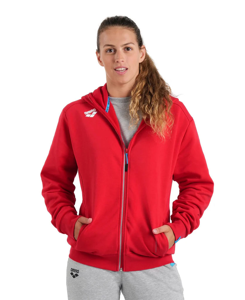 Arena Team Unisex Hooded Panel Jacket - Red