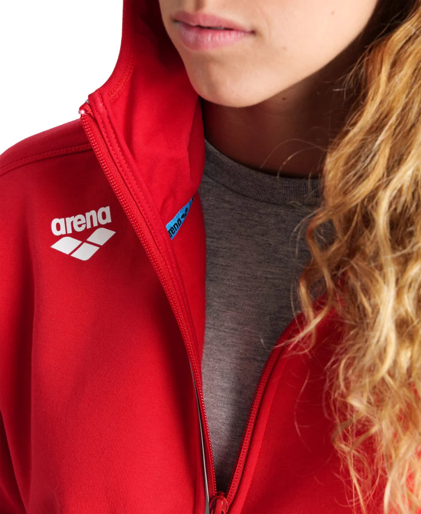 Arena Team Unisex Hooded Panel Jacket - Red