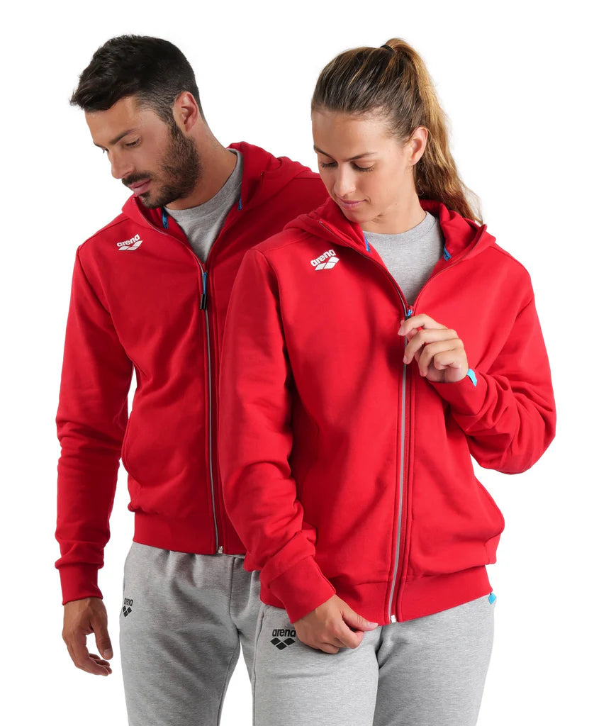 Arena Team Unisex Hooded Panel Jacket - Red