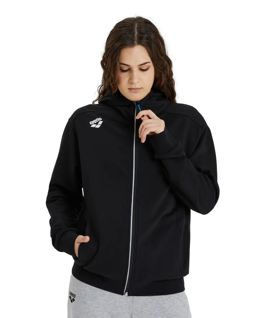 Arena Team Unisex Hooded Panel Jacket - Black