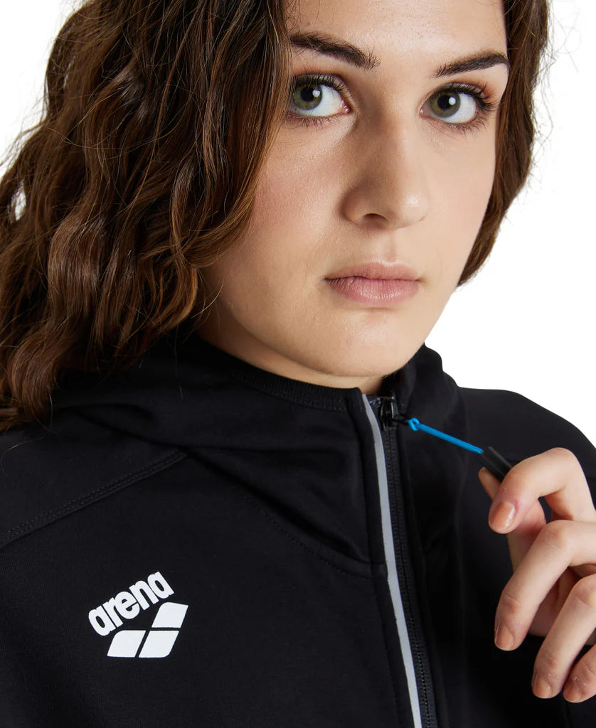 Arena Team Unisex Hooded Panel Jacket - Black