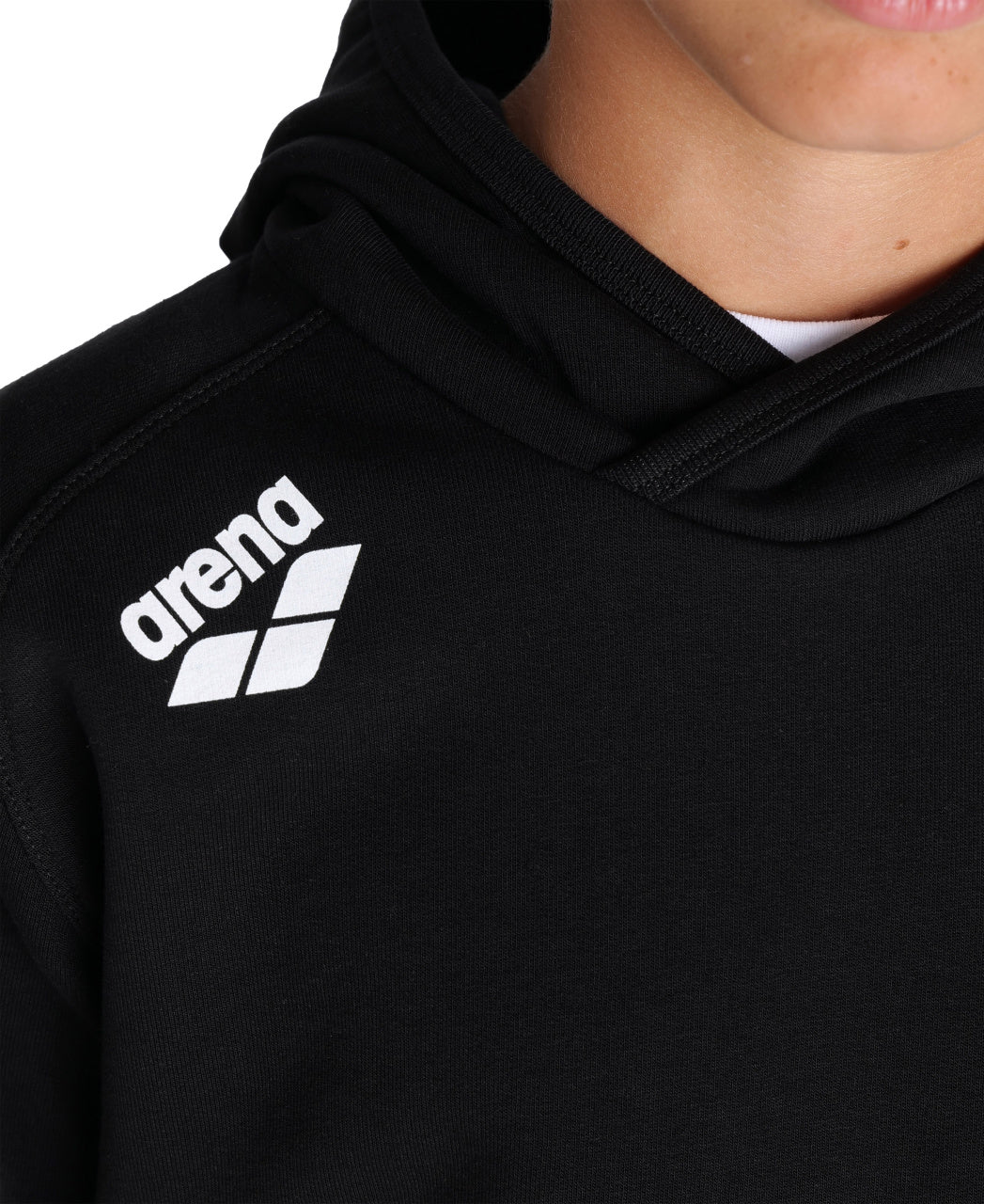 Arena Team Junior Hooded Panel Sweatshirt - Black