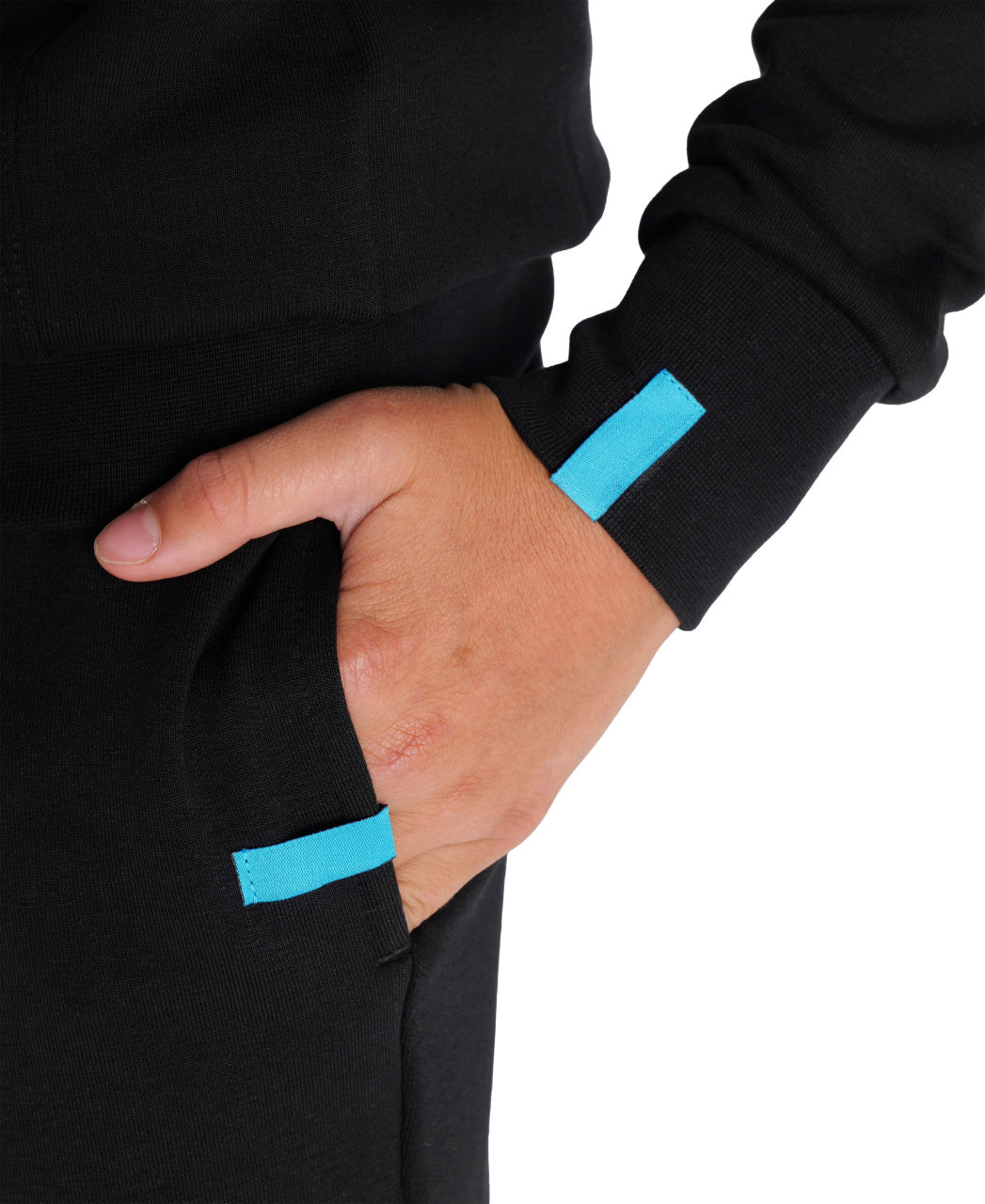 Arena Team Junior Hooded Panel Sweatshirt - Black