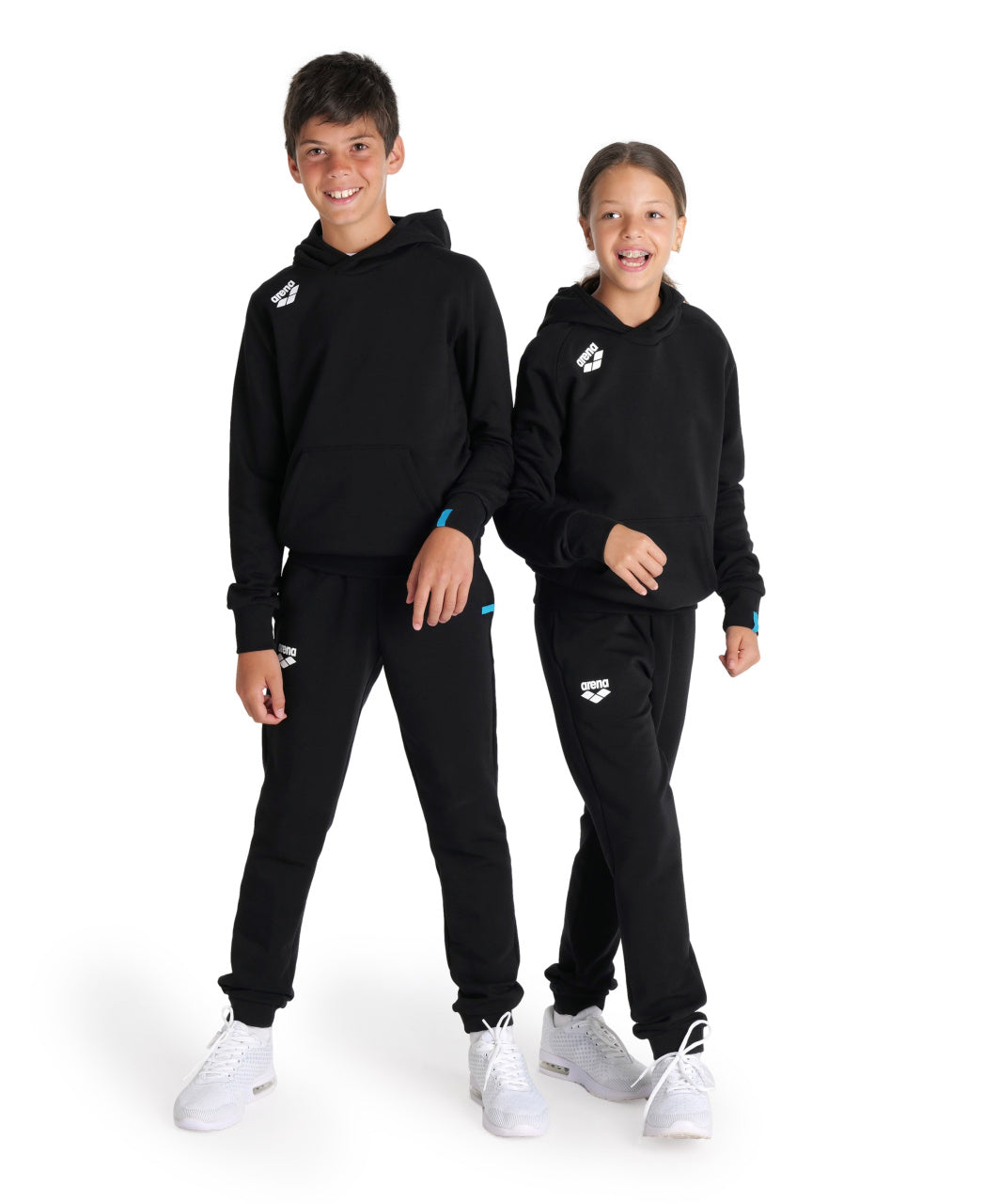 Arena Team Junior Hooded Panel Sweatshirt - Black