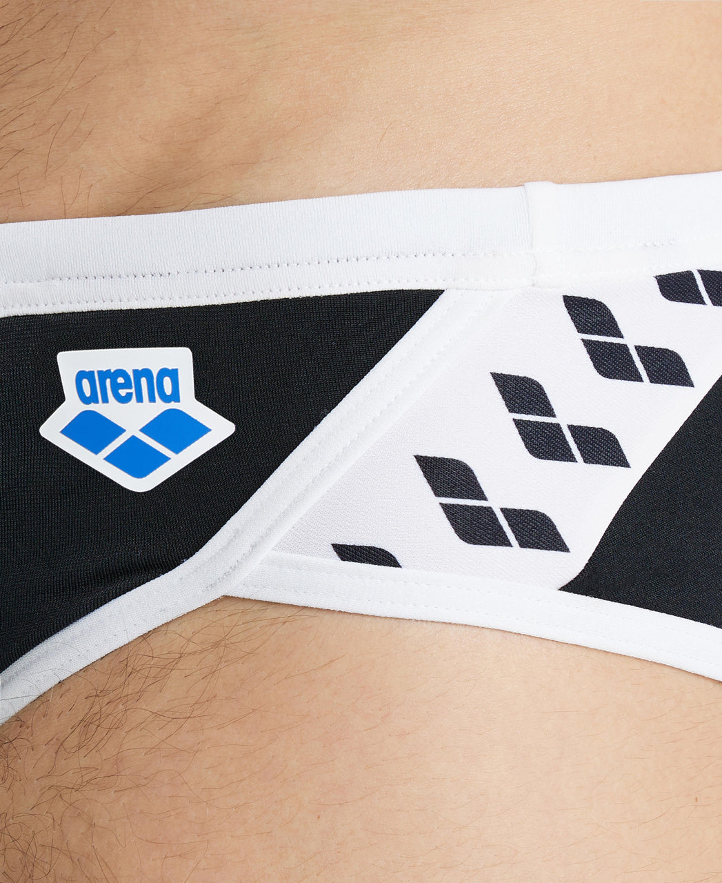 Arena Performance Men's Icons Solid Swim Briefs - Black-White