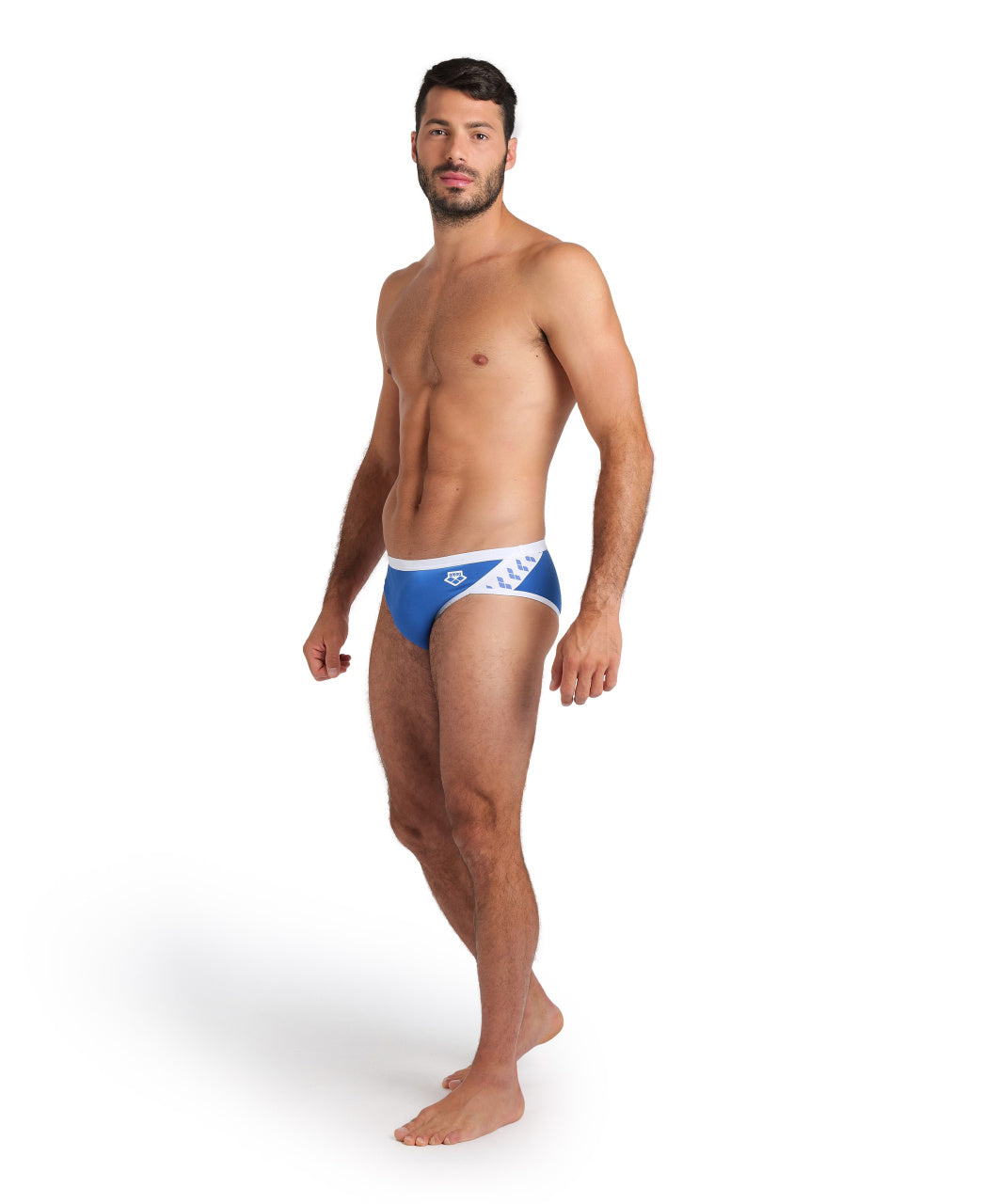 Arena Performance Men's Icons Solid Swim Briefs - Royal-White