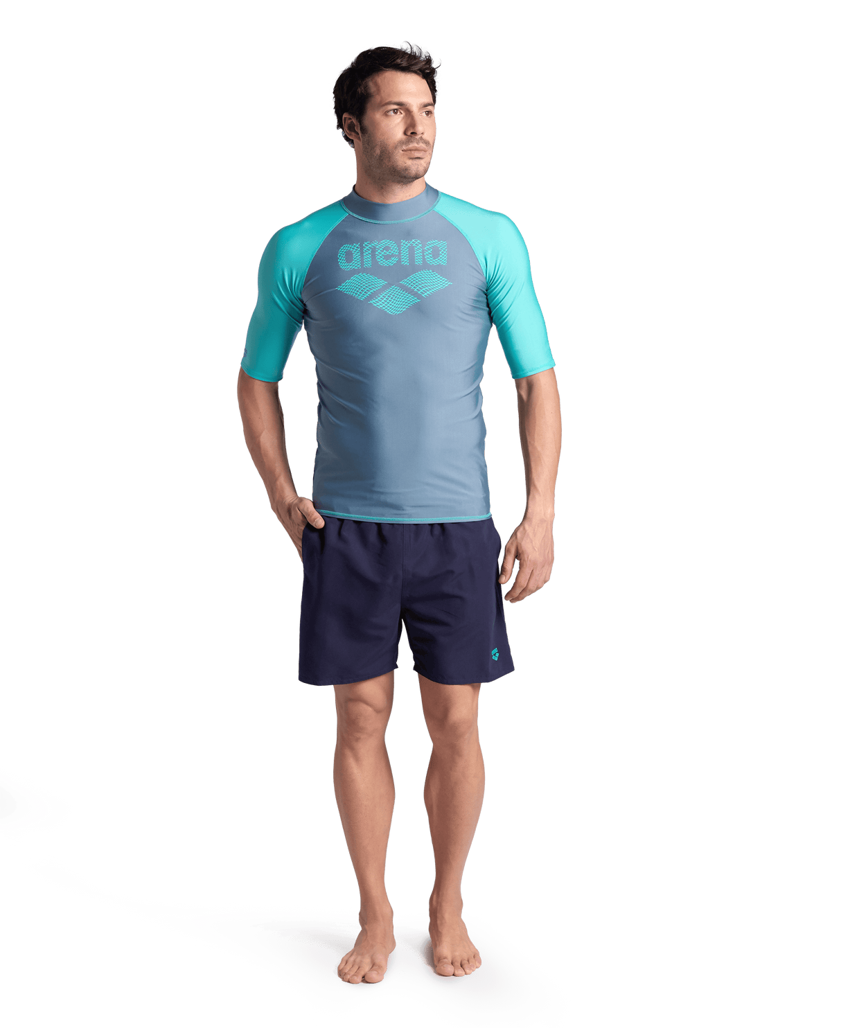 Men's Rash Vest S/Sleeve Graphic Arena