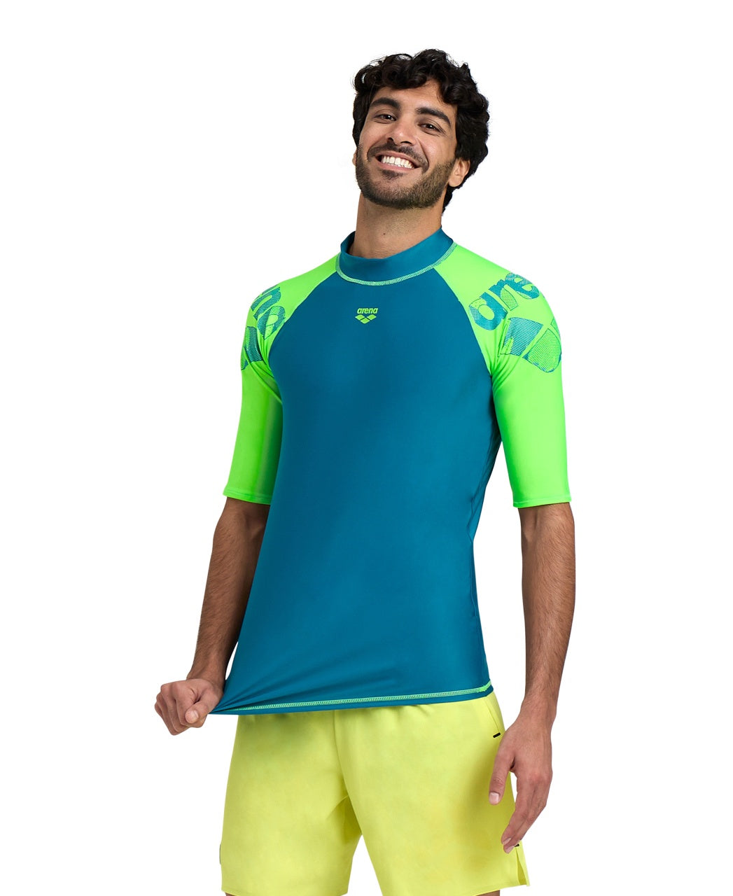 Men's Arena Rash Vest Short Sleeves Graphic