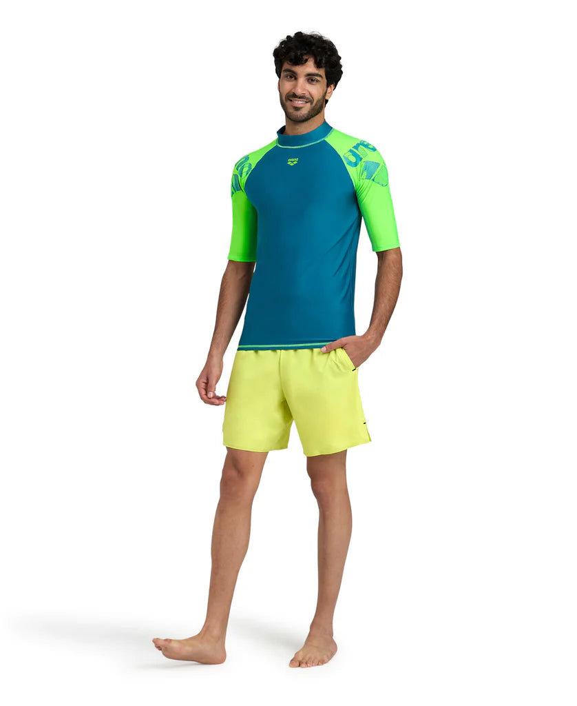 Men's Arena Rash Vest Short Sleeves Graphic