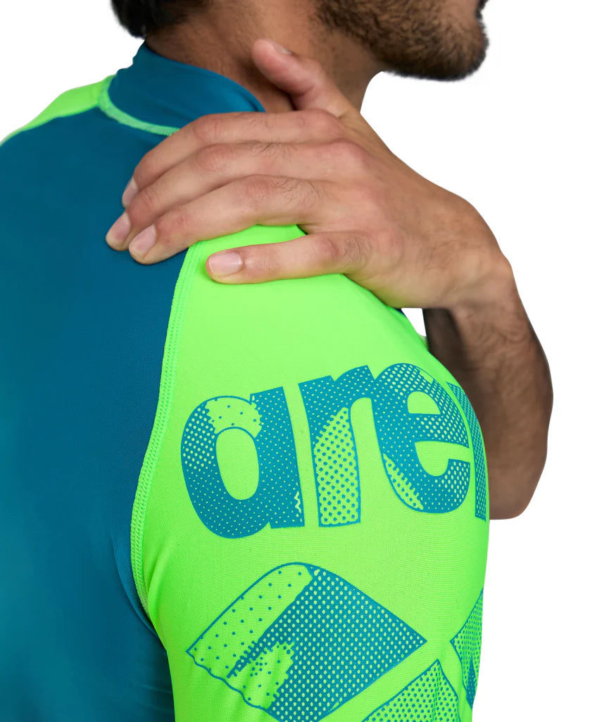 Men's Arena Rash Vest Short Sleeves Graphic