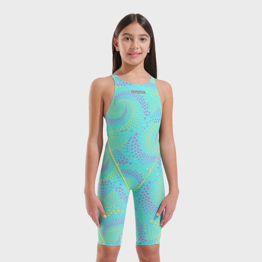 Girls Powerskin ST NEXT LE O/Back Racesuit - Fireflow Seaglass Arena
