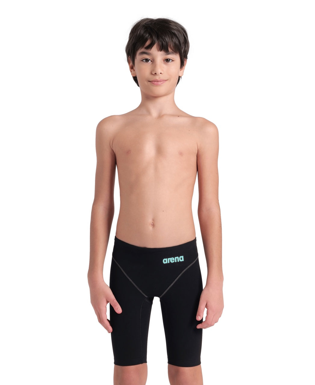 Boys Powerskin Impulso Racing Jammer - Black/Teal Arena
