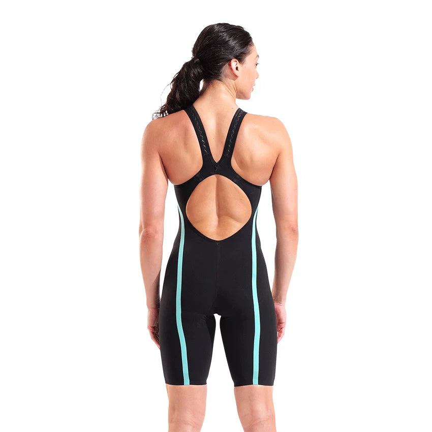 Women's Powerskin Carbon AIR3 O/Back Racesuit Black-Teal - Arena