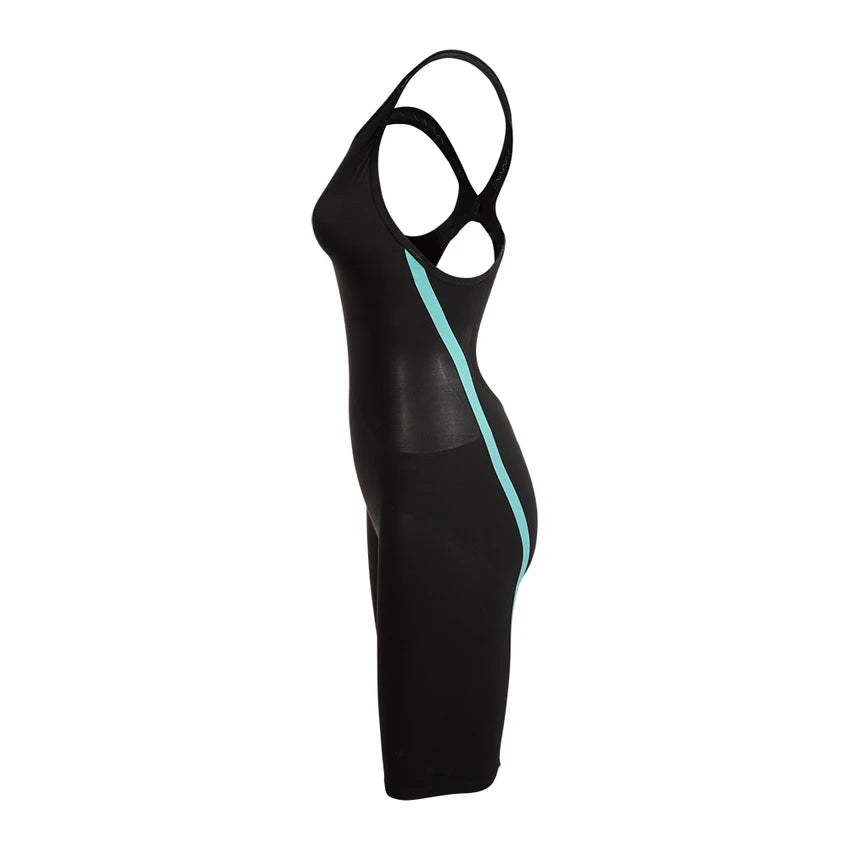 Women's Powerskin Carbon AIR3 O/Back Racesuit Black-Teal - Arena