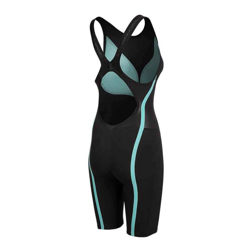Women's Powerskin Carbon AIR3 O/Back Racesuit Black-Teal - Arena