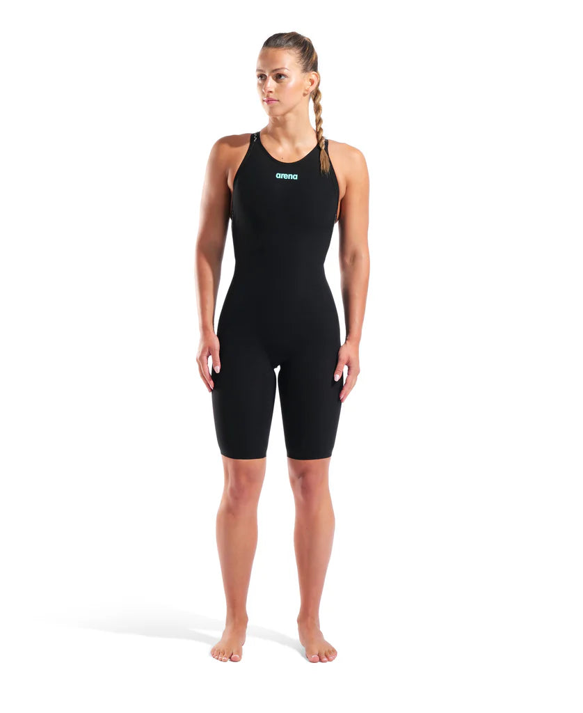 Women's Powerskin Veloce Closedback Racesuit - Black-Teal Arena