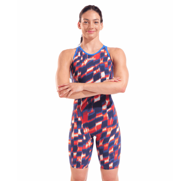 Women's Powerskin Carbon AIR3 O/Back LE Racesuit Red-White-Blue Arena