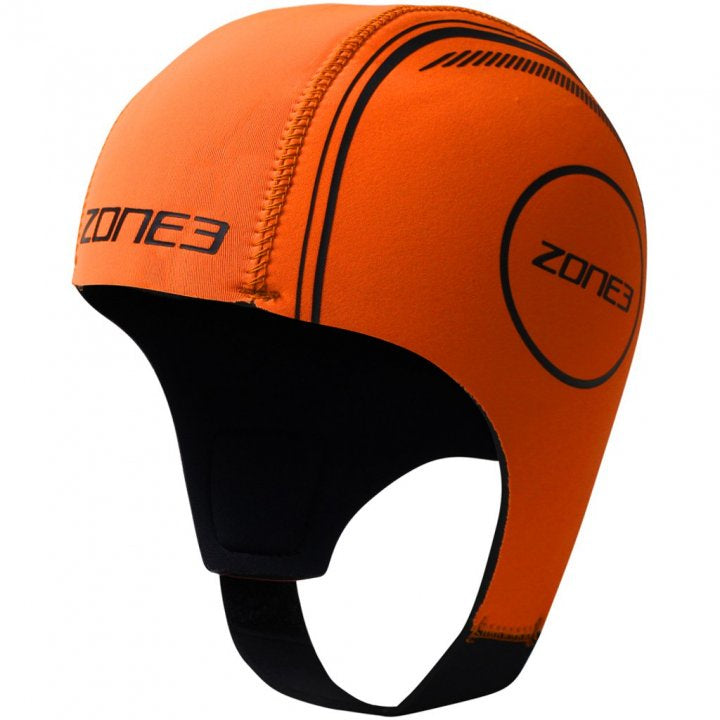 Neoprene Swim Cap Hi-Vis Orange Zone3