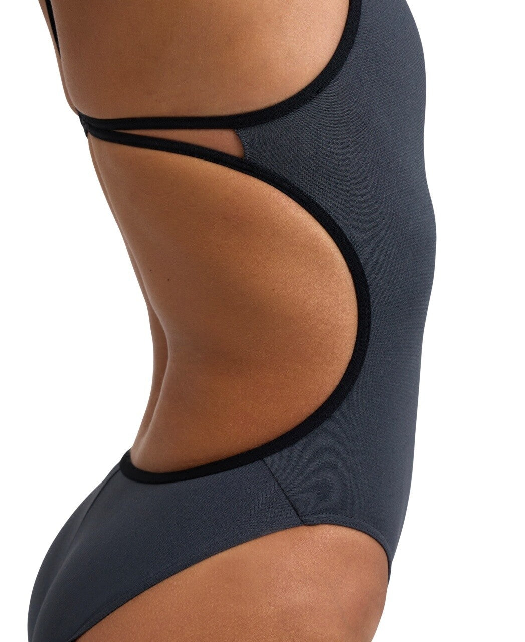 Girl's Swimsuit Lace Back Solid