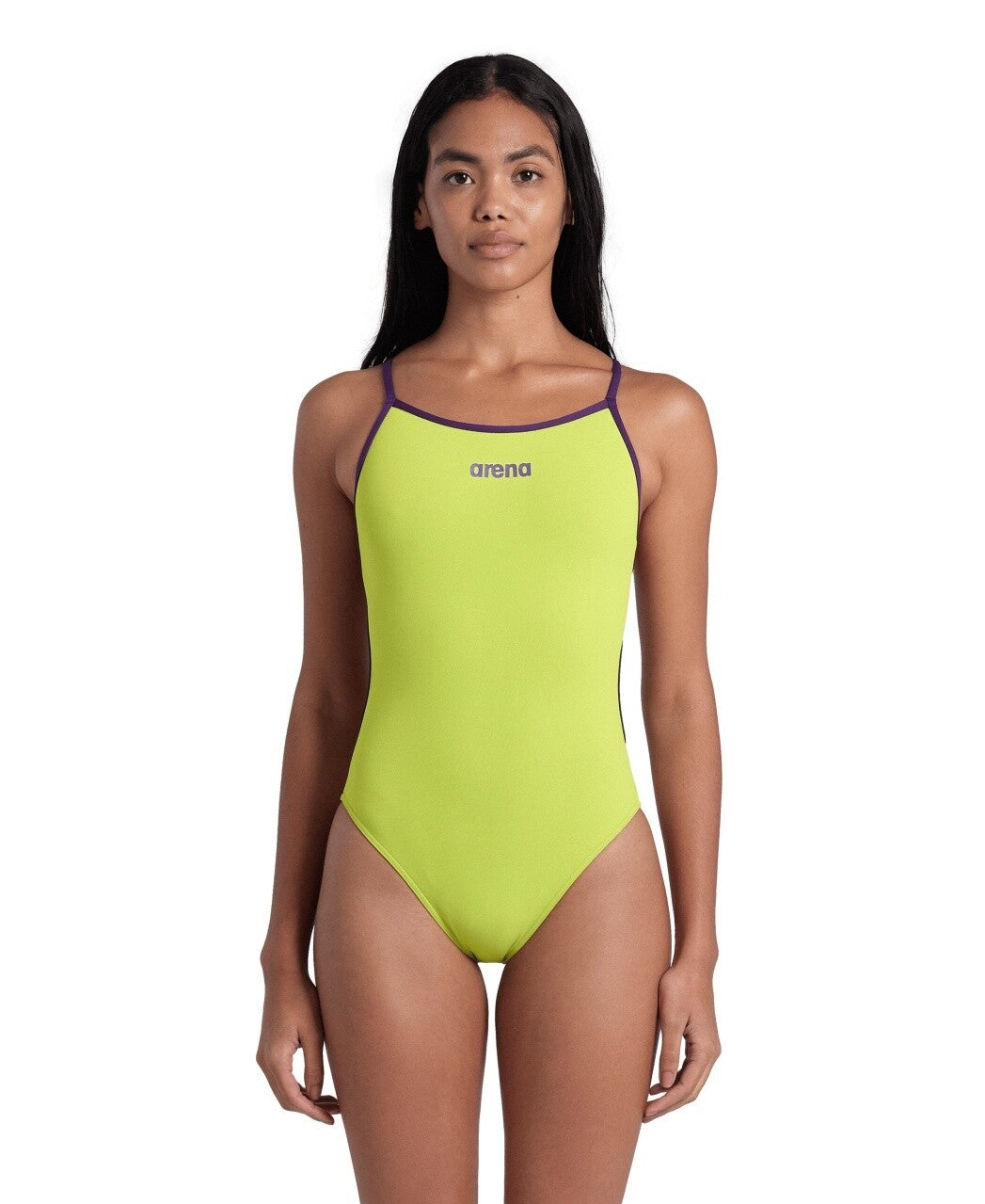 Girl's Swimsuit Lace Back Solid