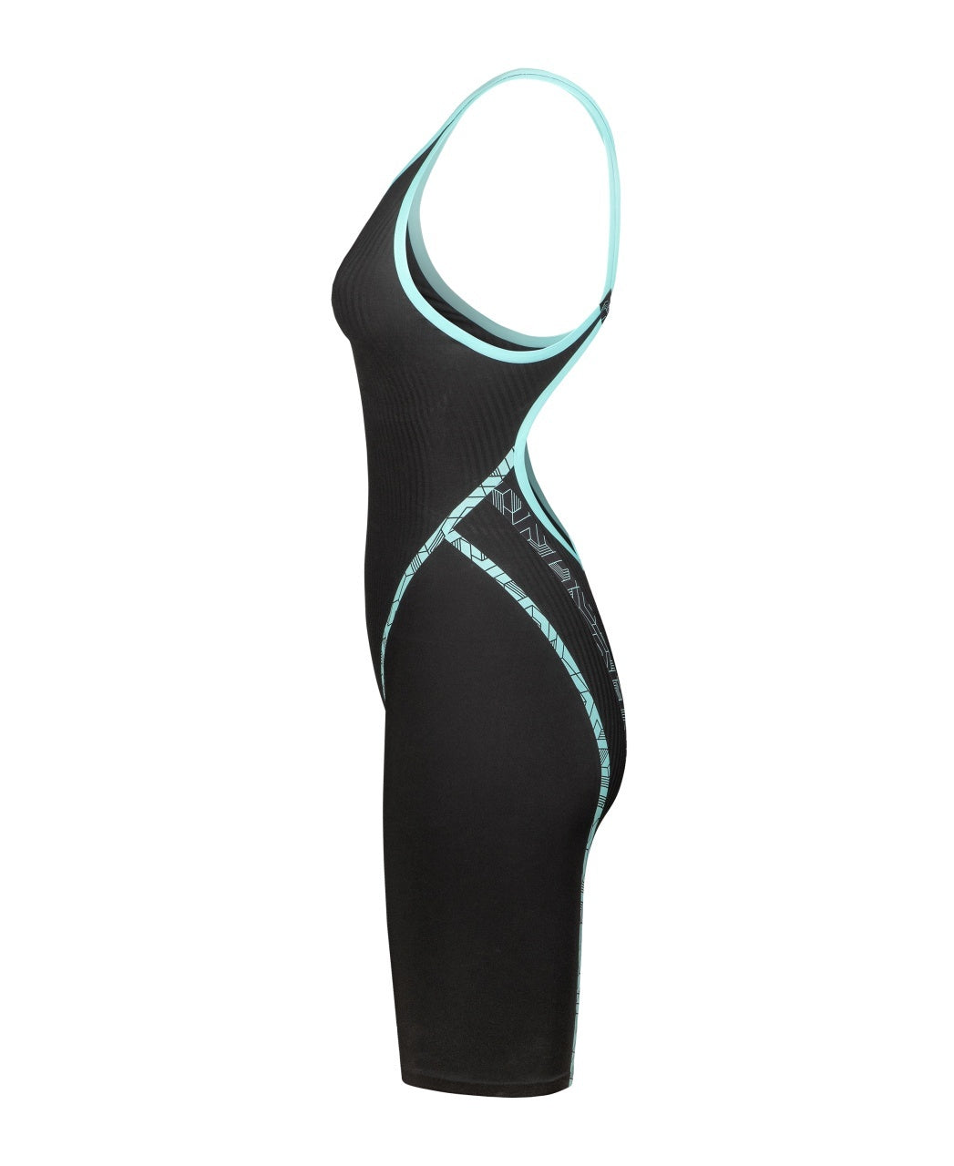 Women's Powerskin Primo SL Openback Racesuit Black-Teal Arena