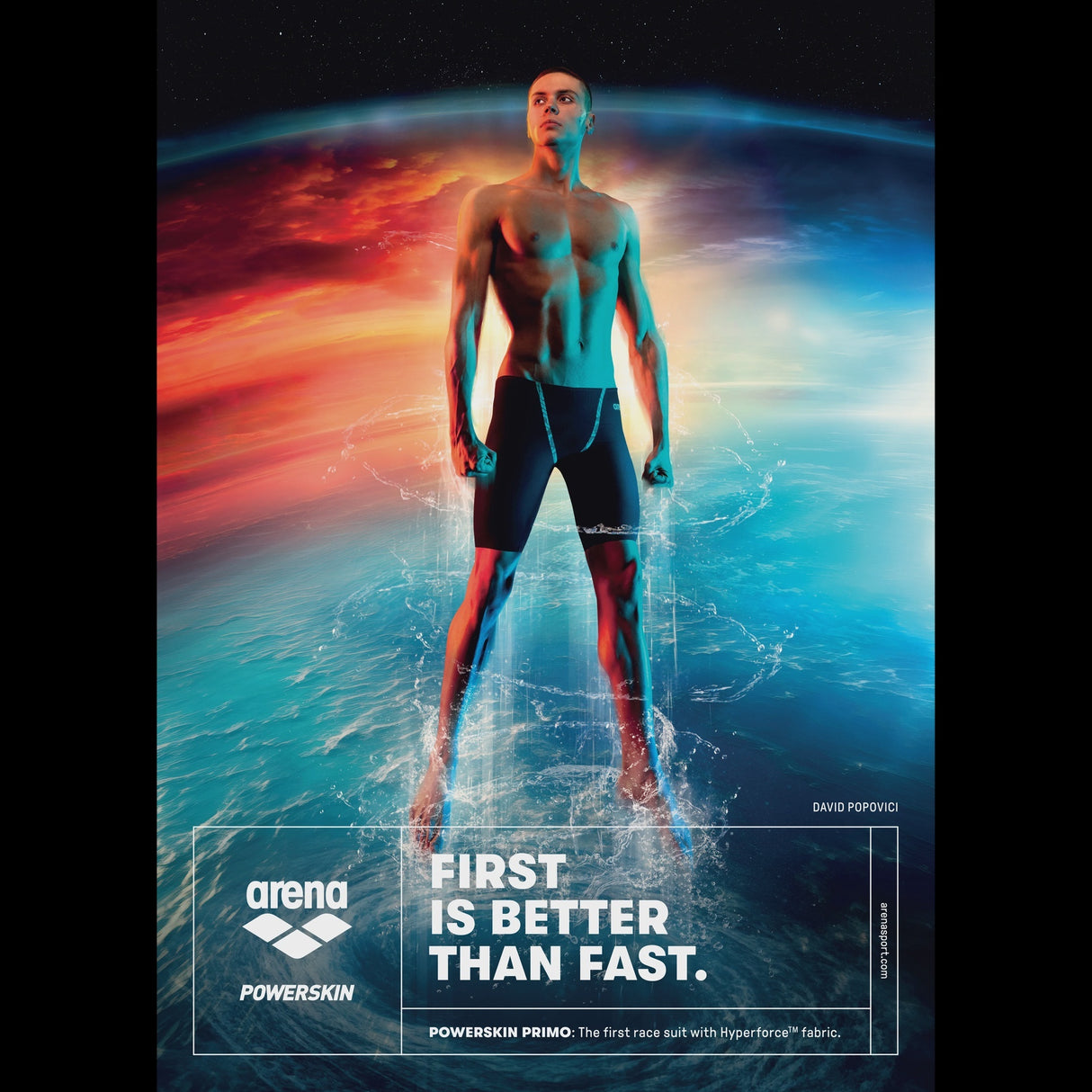 Men's Powerskin Primo Racing Jammer Black-Teal Arena