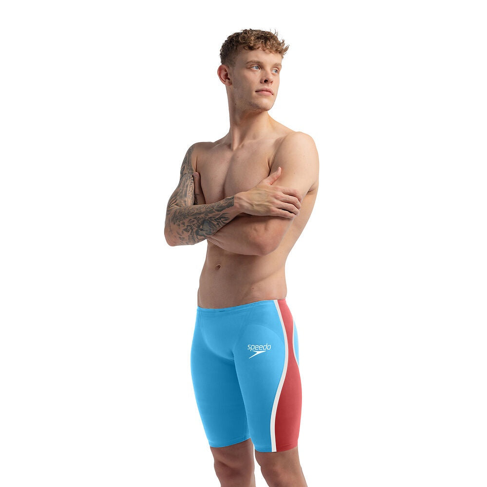 Speedo Men's Fastskin LZR Pure Intent 2.0 Racing Jammer - Blue/Red