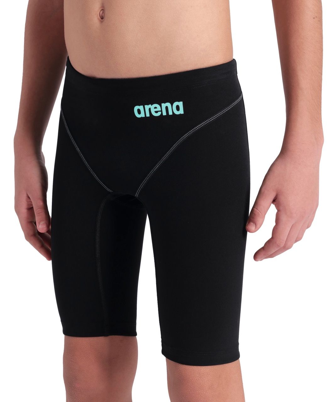 Boys Powerskin Impulso Racing Jammer - Black/Teal Arena