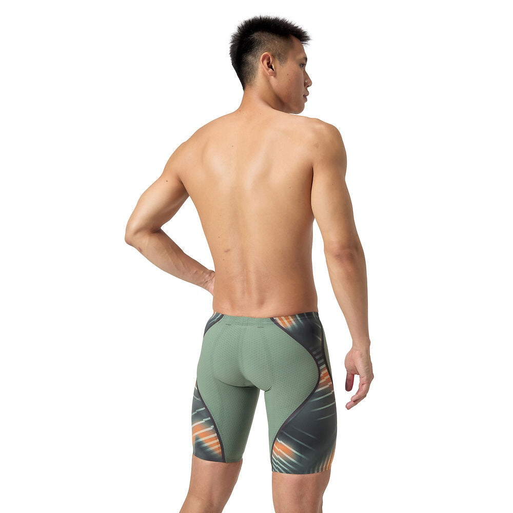 Speedo Men's Fastskin LZR Pure Intent 2.0 Racing Jammer - Country Green/Nectarine/Iridescent