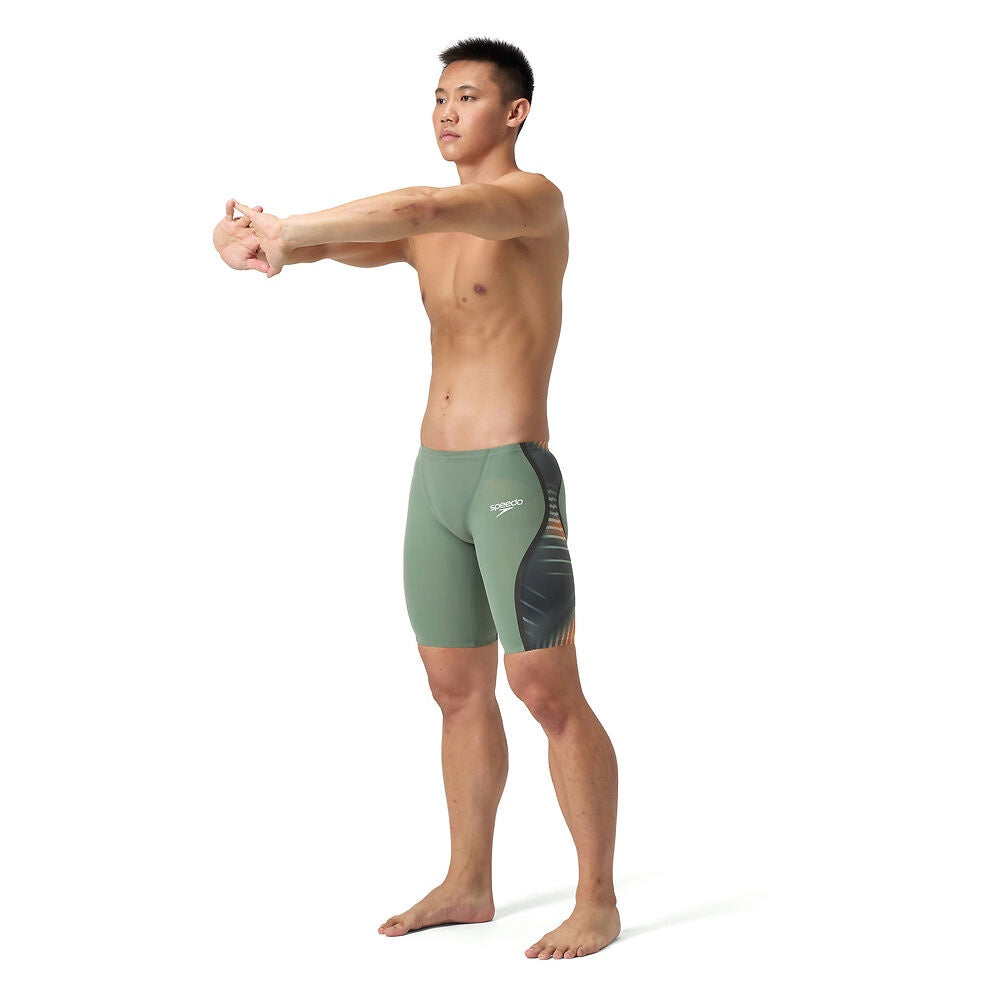 Speedo Men's Fastskin LZR Pure Intent 2.0 Racing Jammer - Country Green/Nectarine/Iridescent