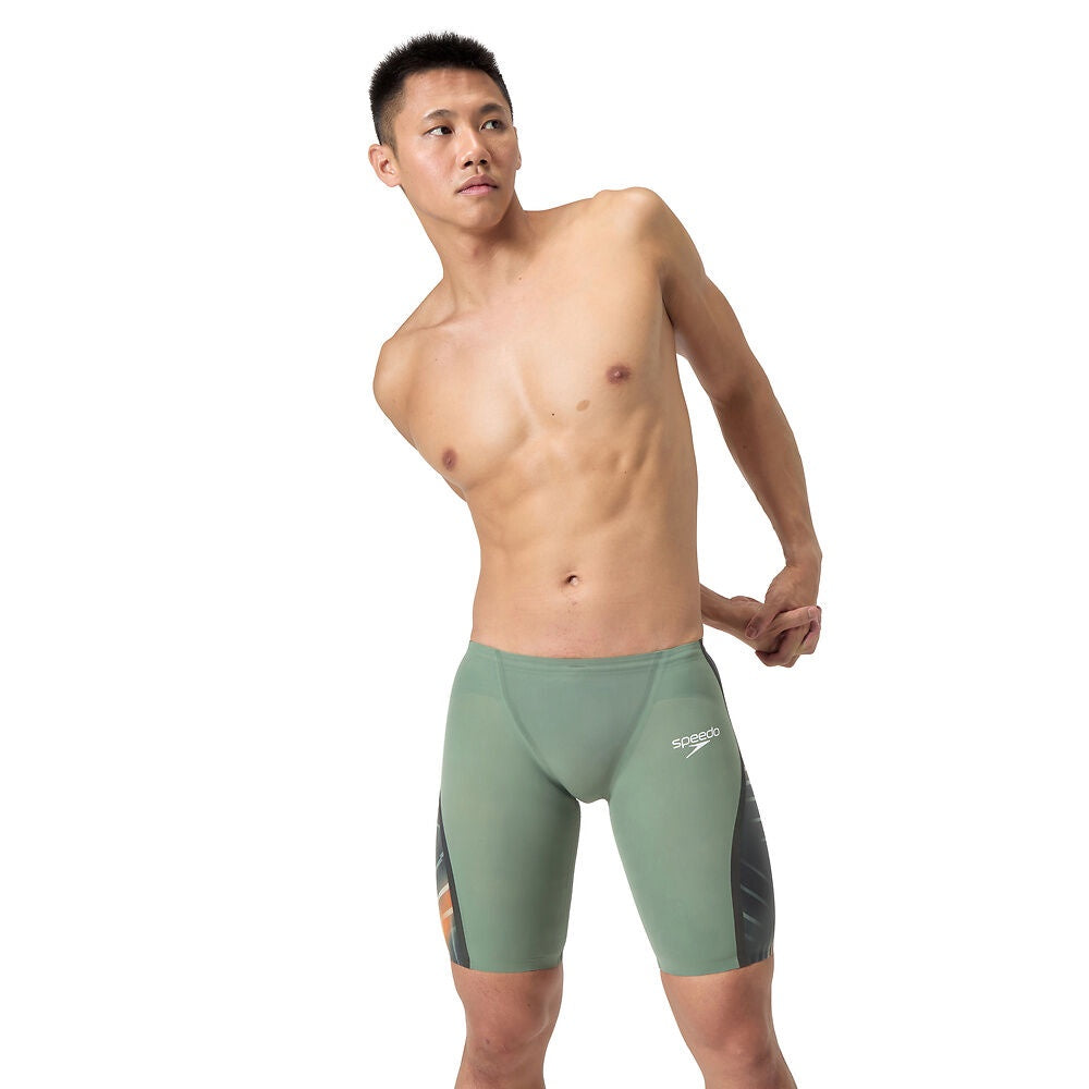 Speedo Men's Fastskin LZR Pure Intent 2.0 Racing Jammer - Country Green/Nectarine/Iridescent