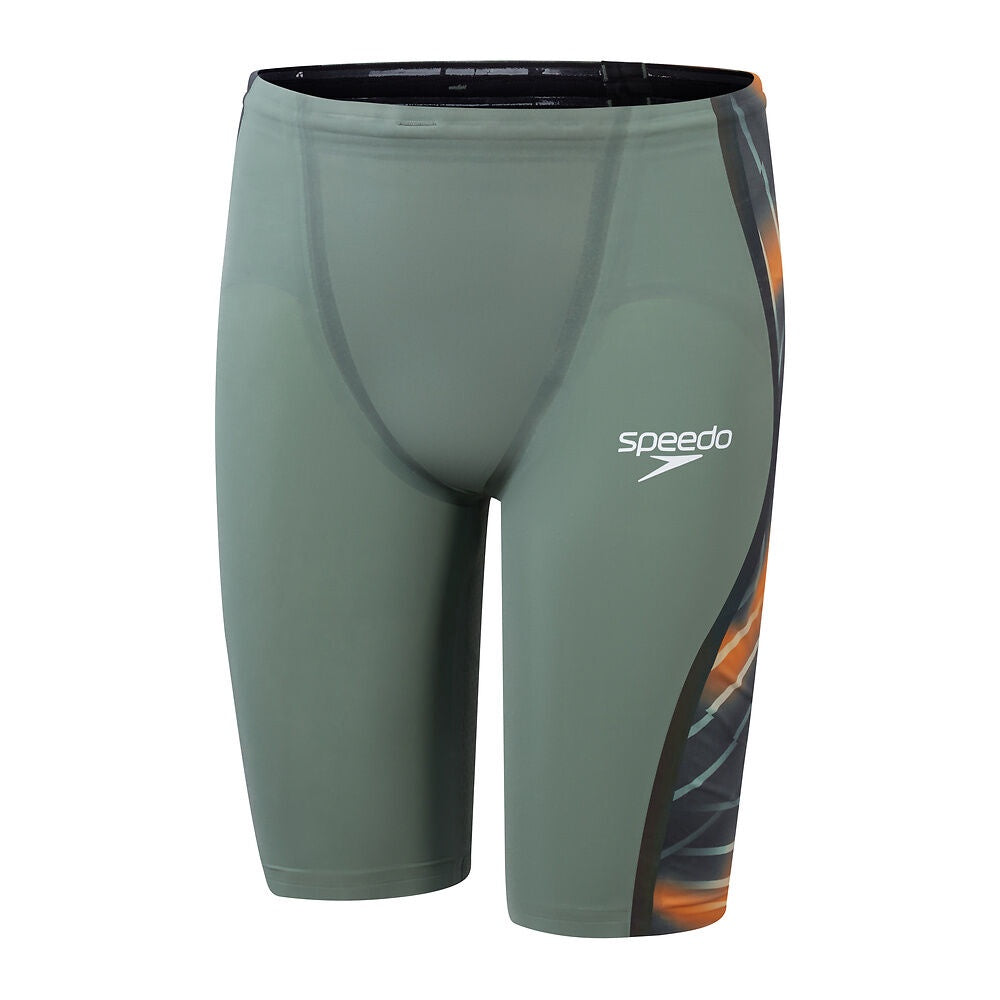 Speedo Men's Fastskin LZR Pure Intent 2.0 Racing Jammer - Country Green/Nectarine/Iridescent