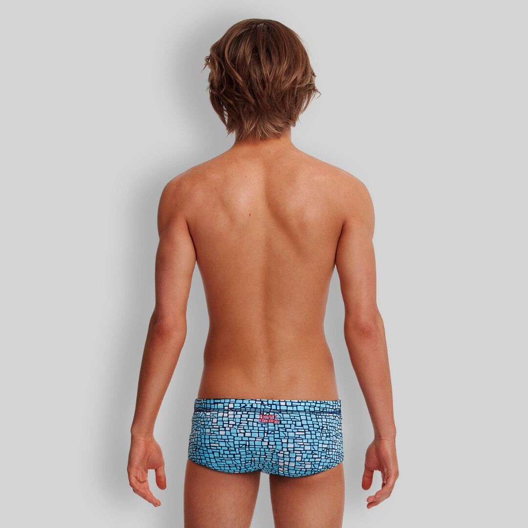 Boys Blue Stone Classic Swim Trunks - Funky Trunks