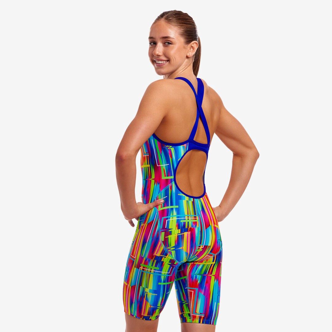 Women's The Glitch Fast Legs 1 Piece Swim Legsuit - Funkita