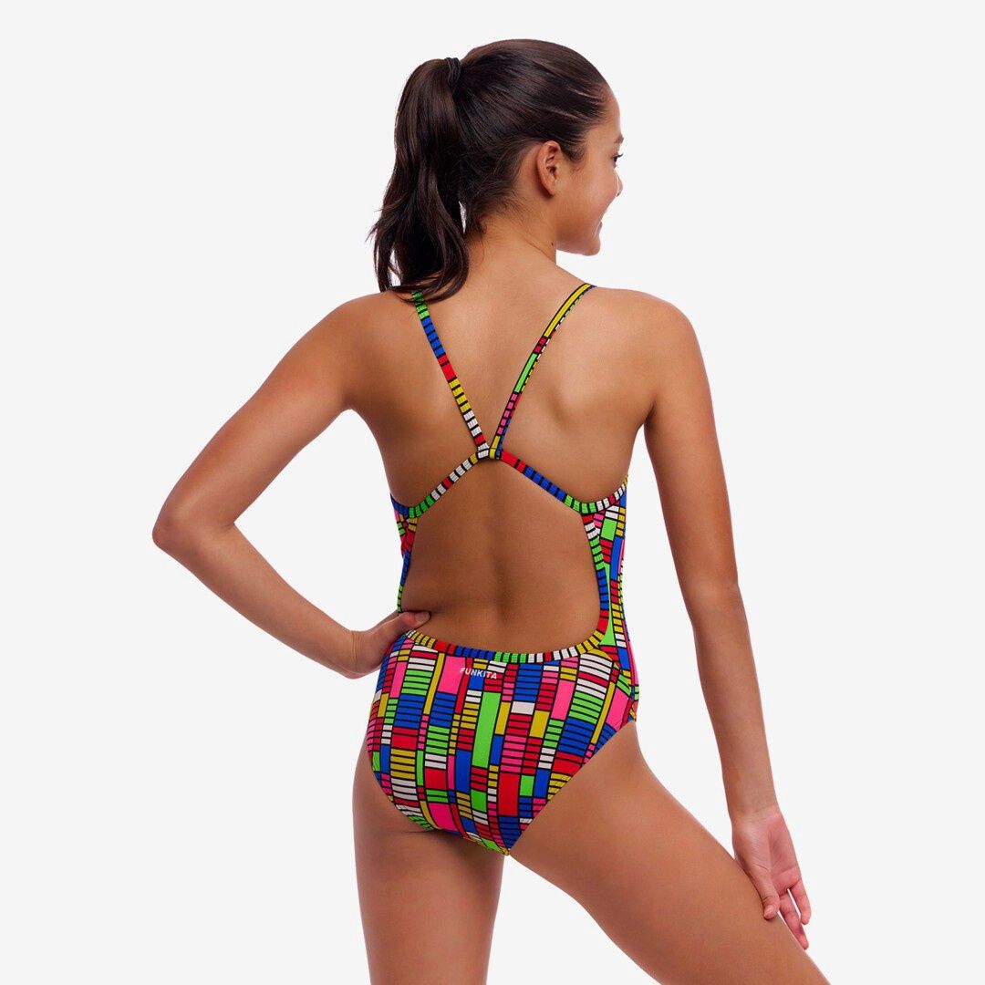 Girls The Climb Single Strap 1 Piece Swimsuit - Funkita