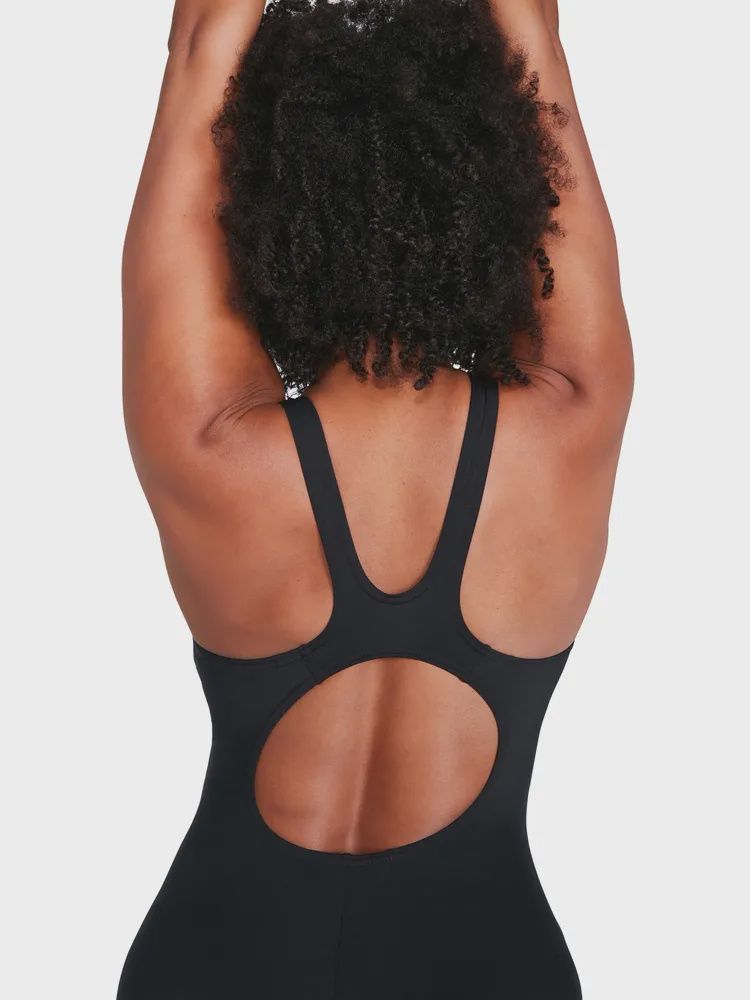 Women's End+ Hyperboom Placement Muscleback 1 Piece Swimsuit - Black/Oxid Grey Speedo