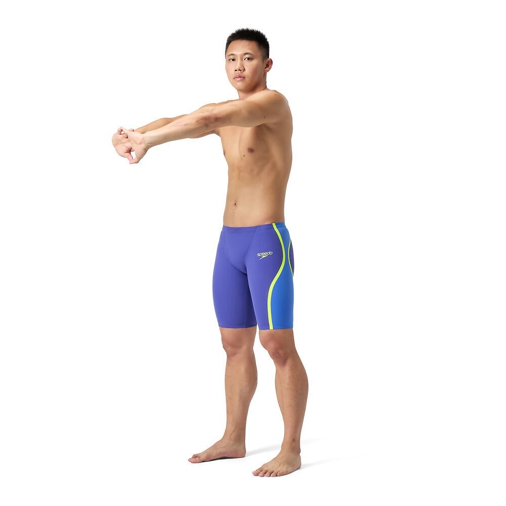 Speedo Men's Fastskin LZR Pure Intent 2.0 Racing Jammer - Deep Royal/Cobalt/Hyper Yellow