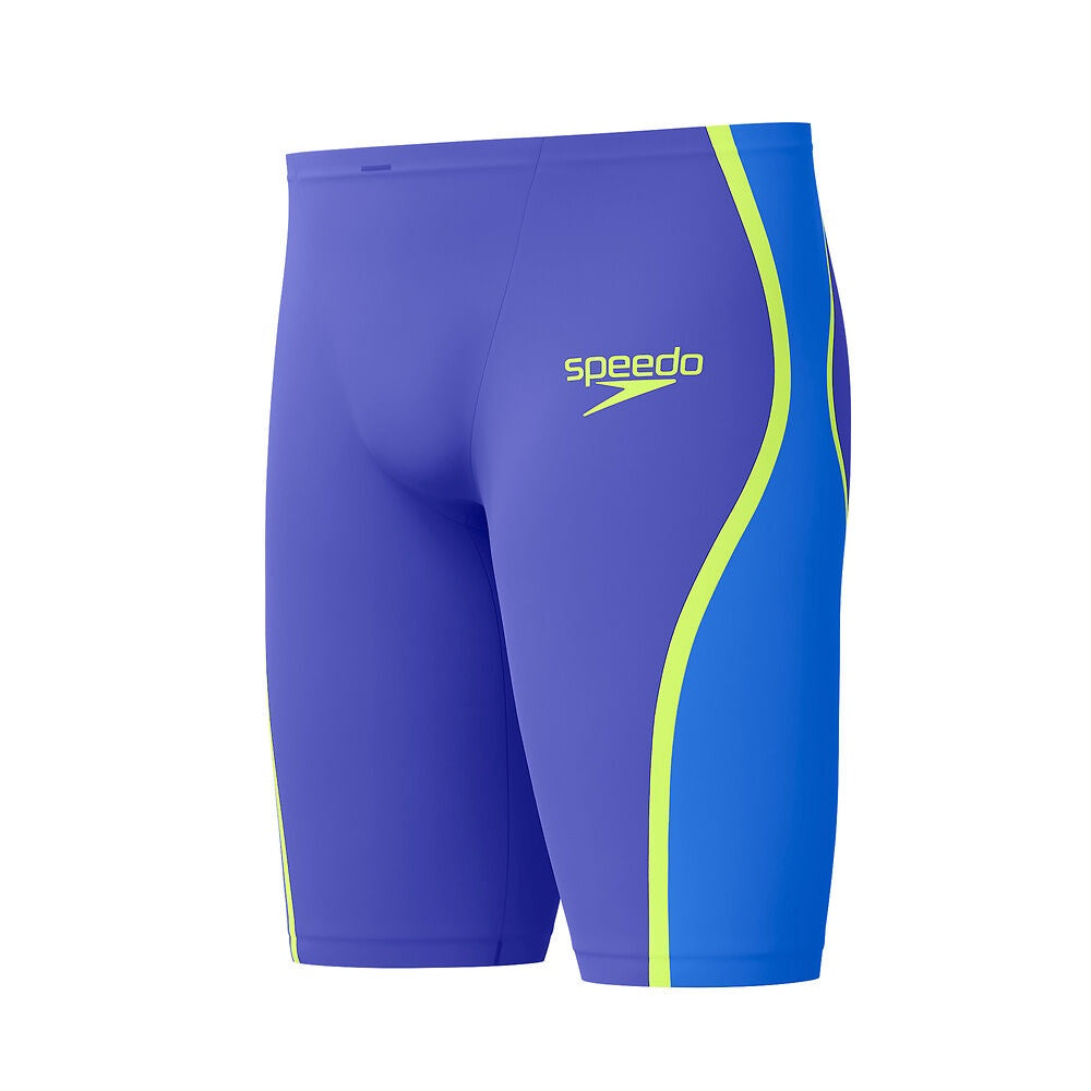 Speedo Men's Fastskin LZR Pure Intent 2.0 Racing Jammer - Deep Royal/Cobalt/Hyper Yellow