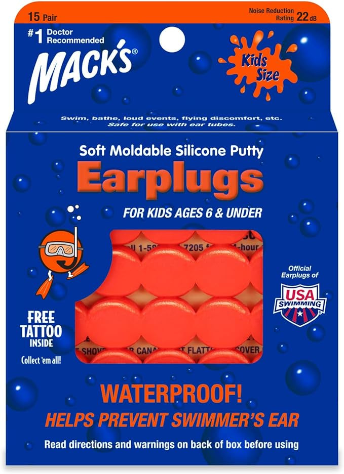 Macks Swim Earplugs Kids 6pr
