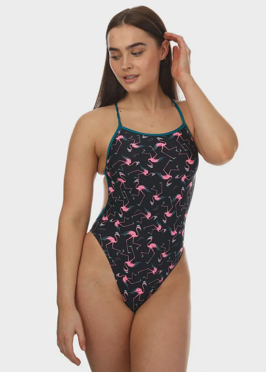 Women's End+ Flamingo Flare Allover Vback Swimsuit Speedo