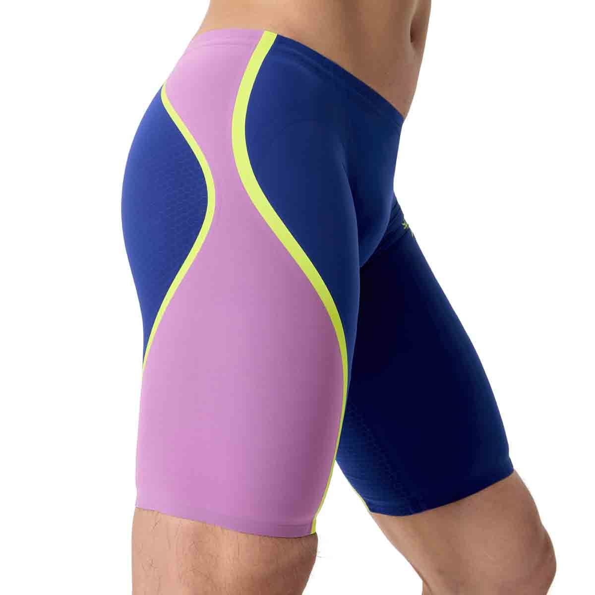 Men's Fastskin LZR Pure Intent 2.0 Racing Jammer - Noble Navy/Jelly/Hyper Yellow Speedo
