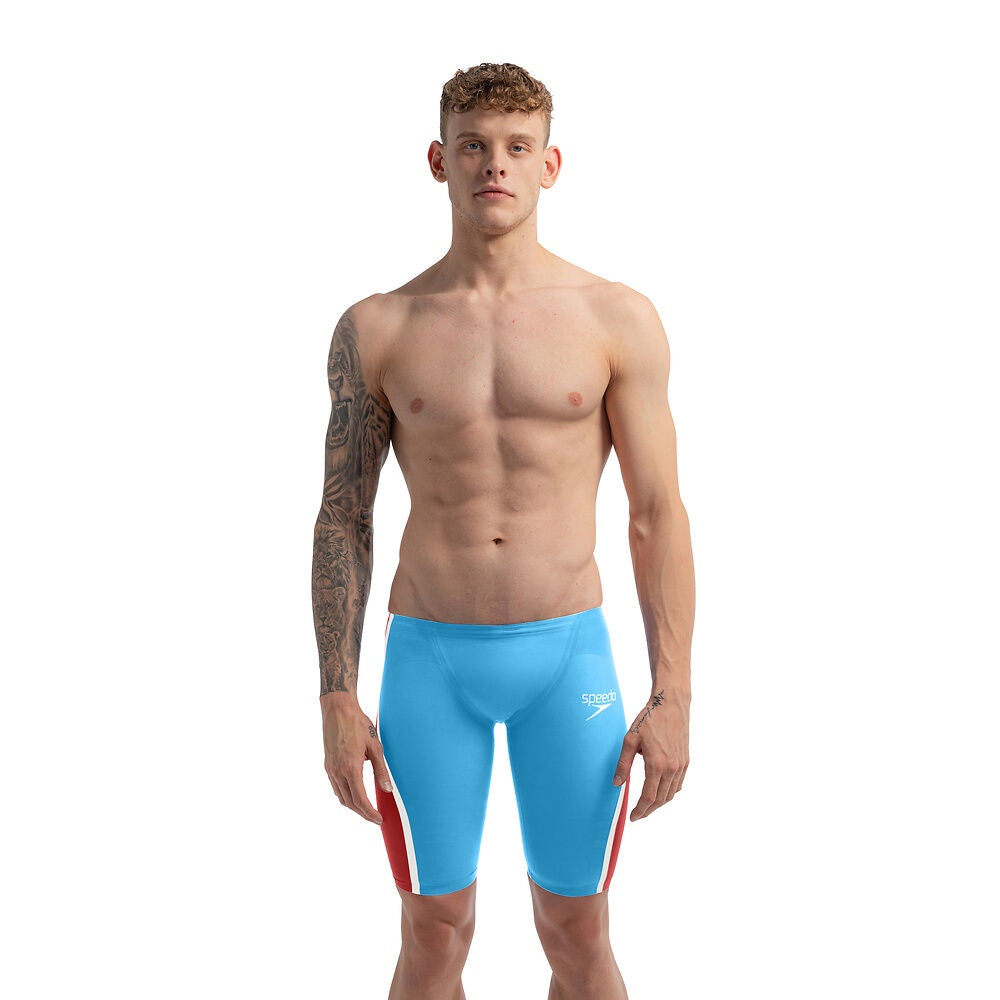 Speedo Men's Fastskin LZR Pure Intent 2.0 Racing Jammer - Blue/Red