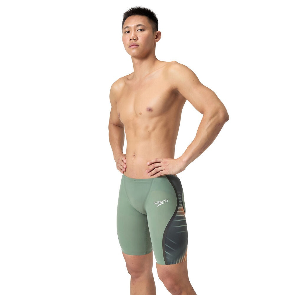 Speedo Men's Fastskin LZR Pure Intent 2.0 Racing Jammer - Country Green/Nectarine/Iridescent