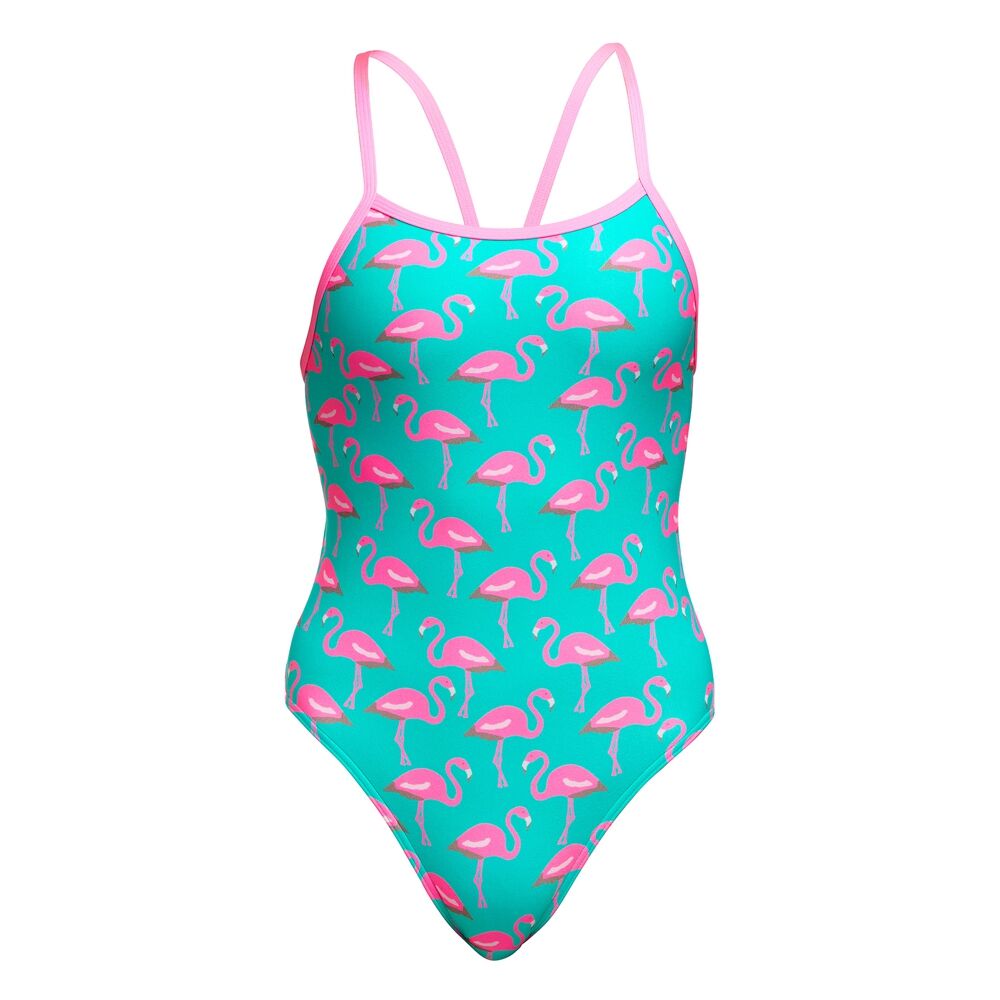 Girls Go Flamingo Single Strap 1 Piece Swimsuit - Funkita