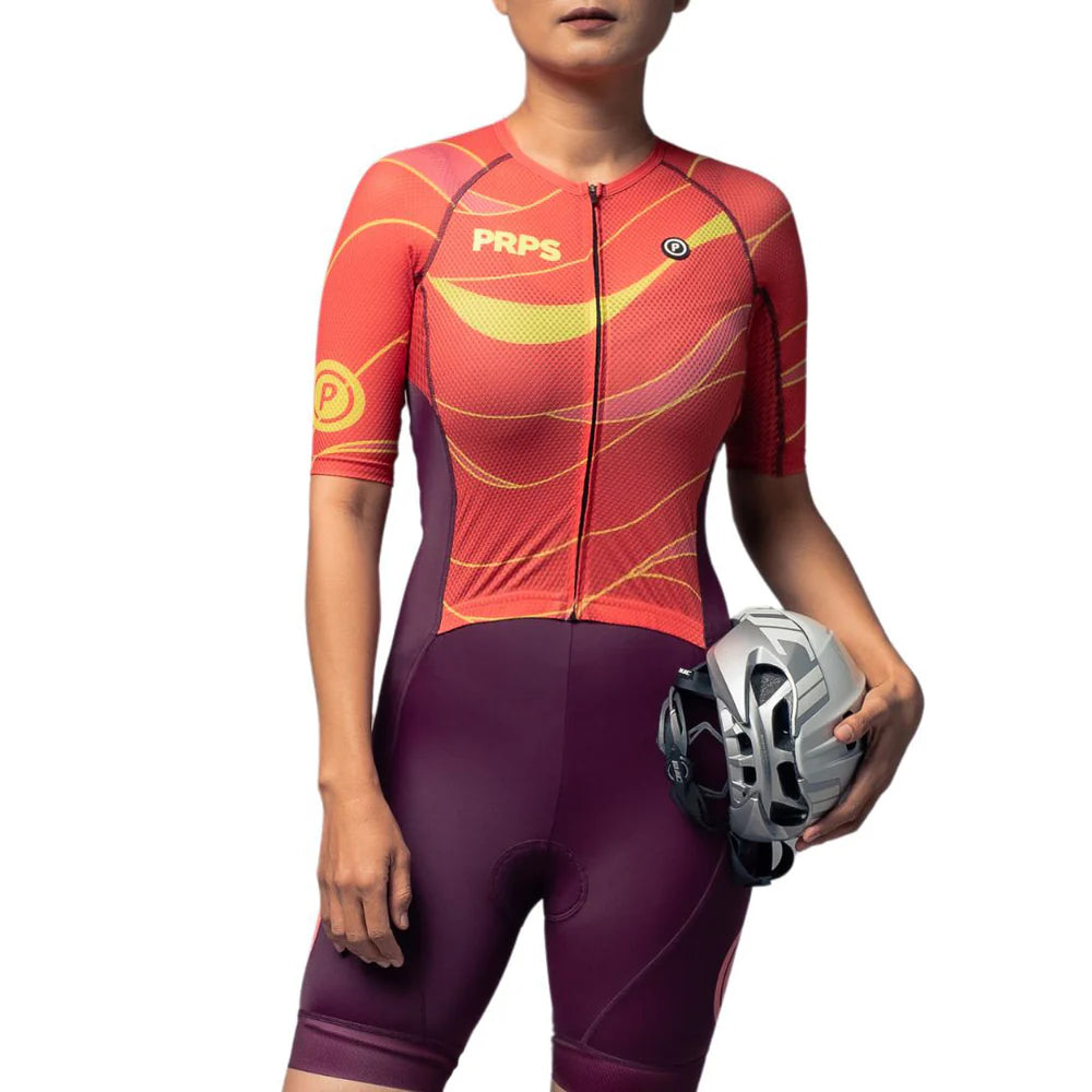 Womens Seishin Hypermesh™ Short Sleeve PRO - Golden DawnTri Suit