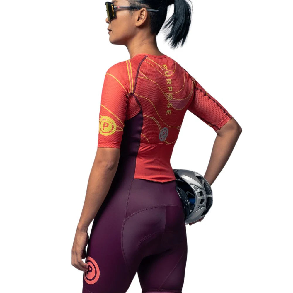 Womens Seishin Hypermesh™ Short Sleeve PRO - Golden DawnTri Suit