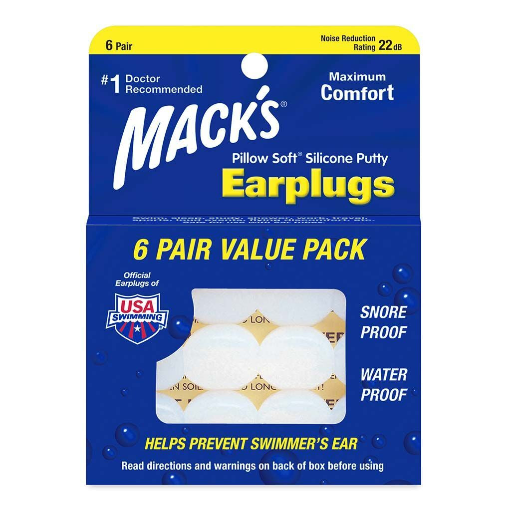 Macks Silicone Earplugs Value Pack 6pr