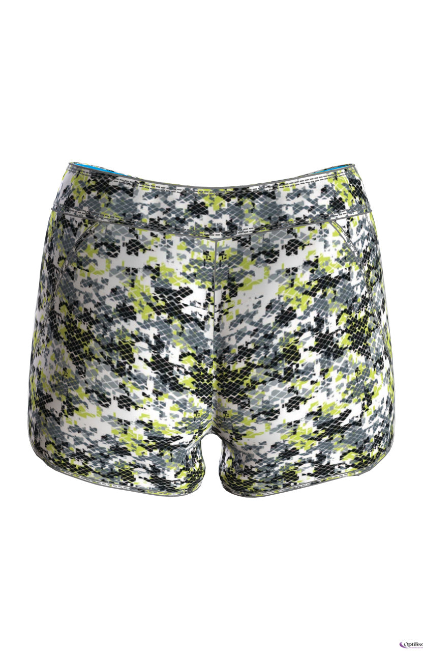 Arena Women's Gym Short - Camou Soft Green