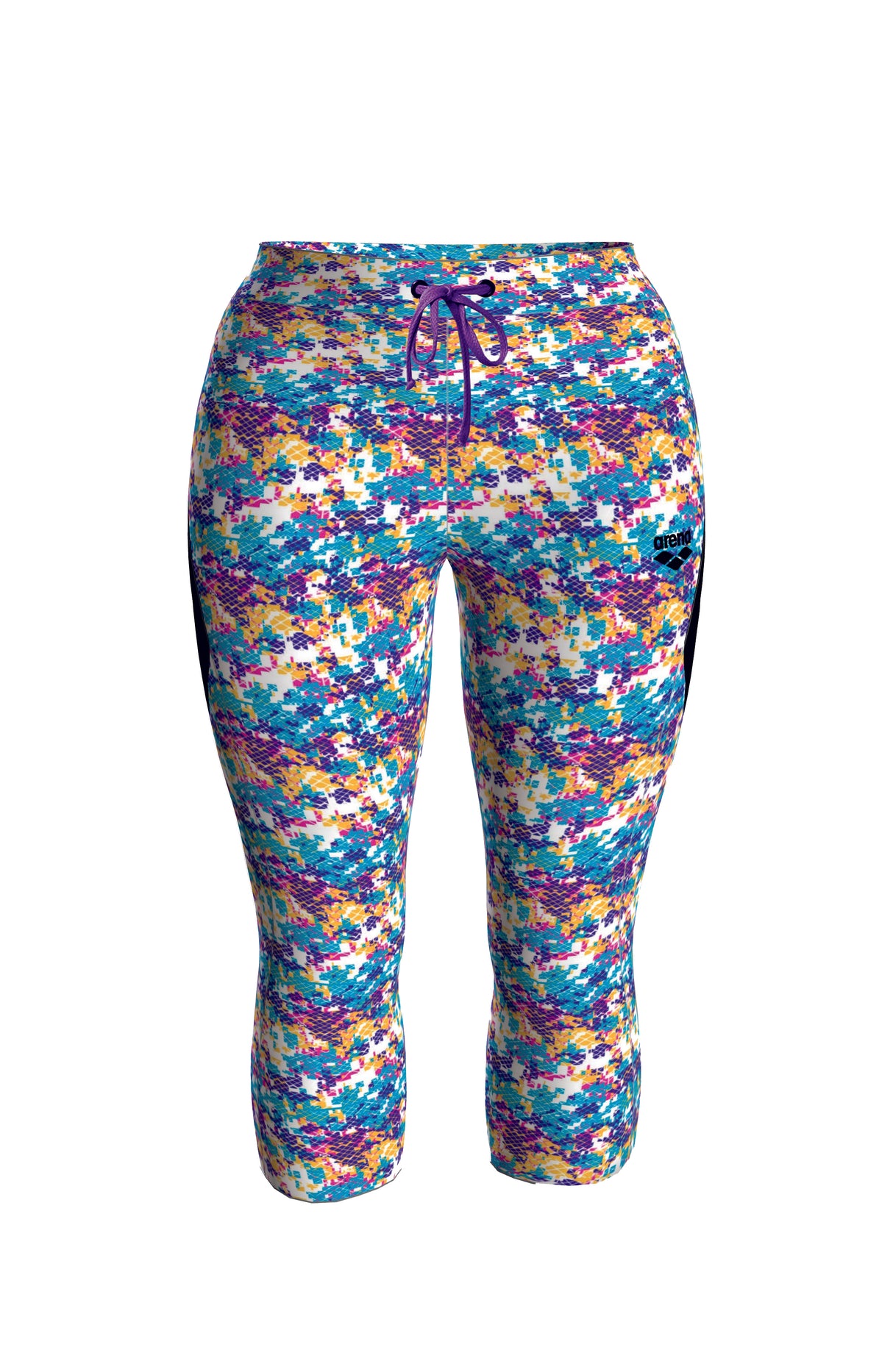 Arena Women's 3/4 Tights - Camou Mirtilla-Black